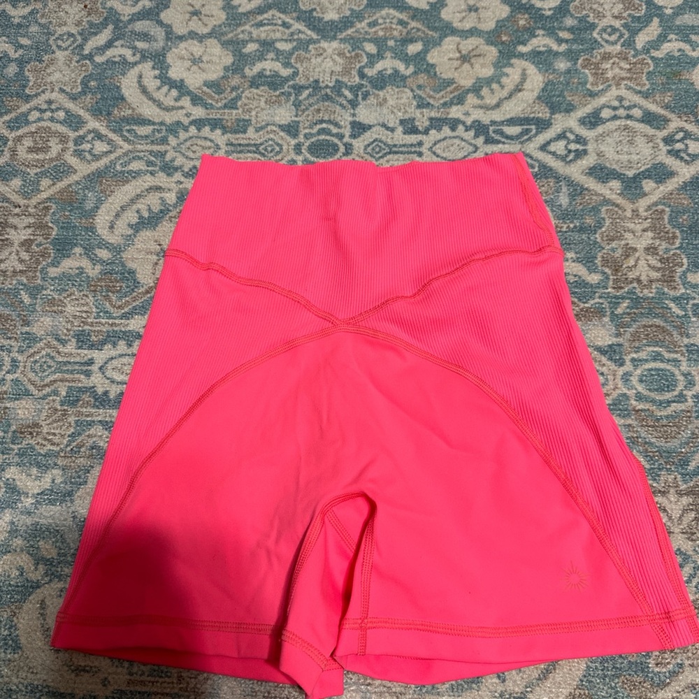 Aerie Pink Bike Shorts Moisture-Wicking Comfort
